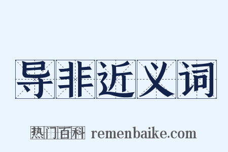 导非近义词是什么意思的图片